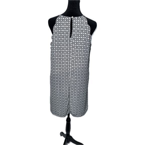 Lily Rose Women's Sleeveless Navy White Tunic Dress Large Geometric - Picture 2 of 6